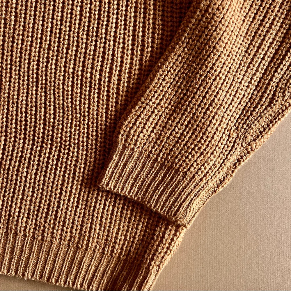 Nasty Gal Camel Backless Knit Sweater - Picture 8 of 13